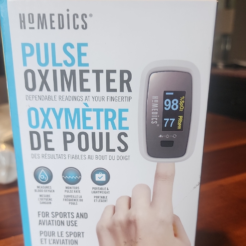Homedics Pulse Oximeter - Black and White